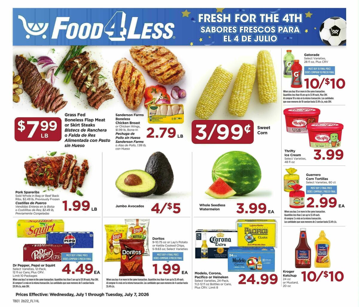 Food 4 Less Weekly Ad from July 1