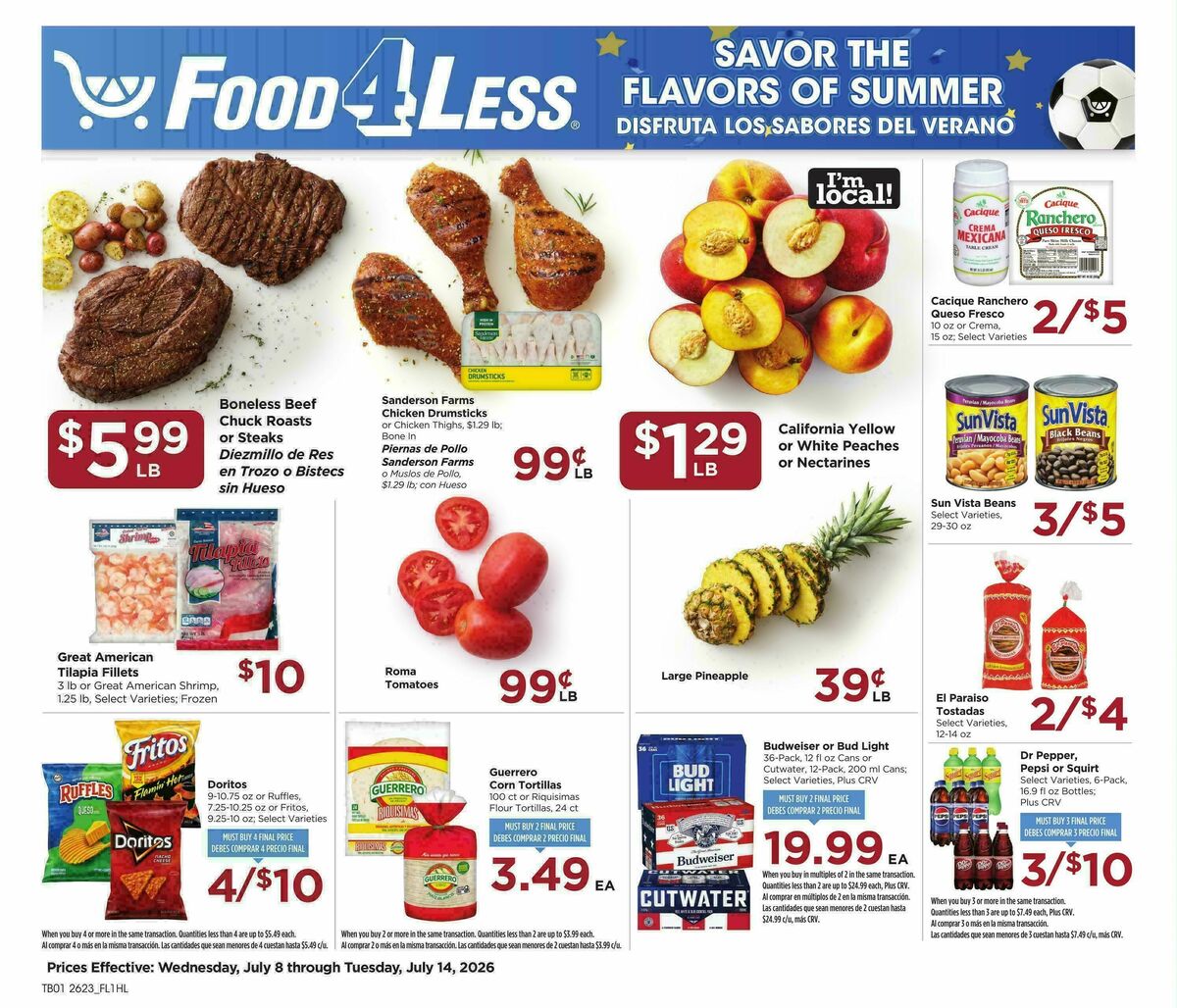 Food 4 Less Weekly Ad from July 8