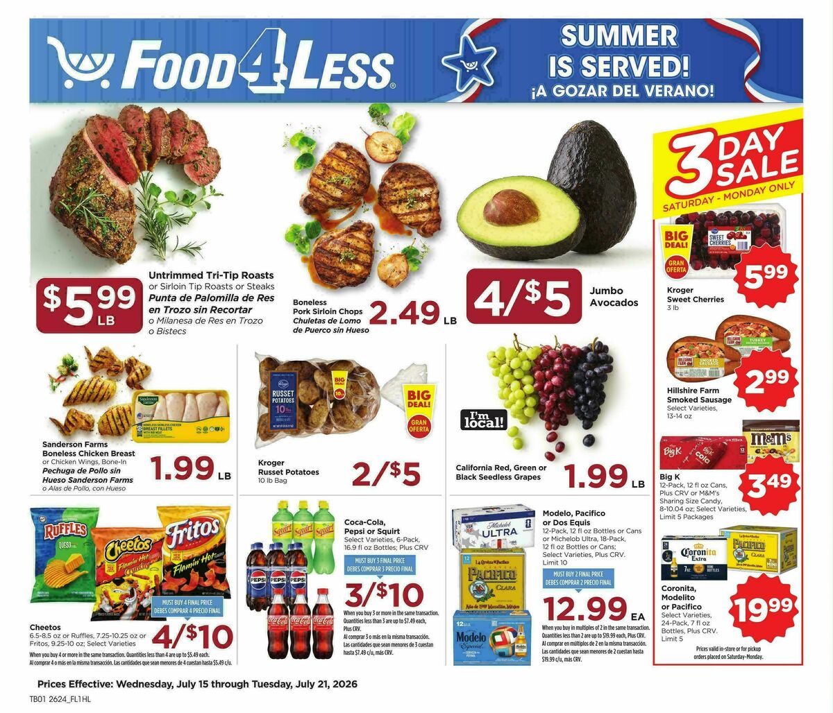 Food 4 Less Weekly Ad from July 15