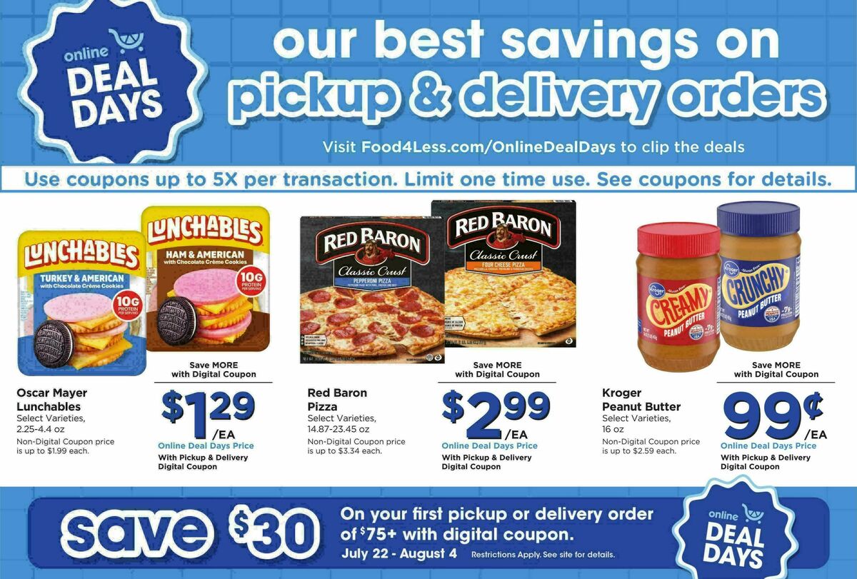 Food 4 Less Weekly Ad from July 22