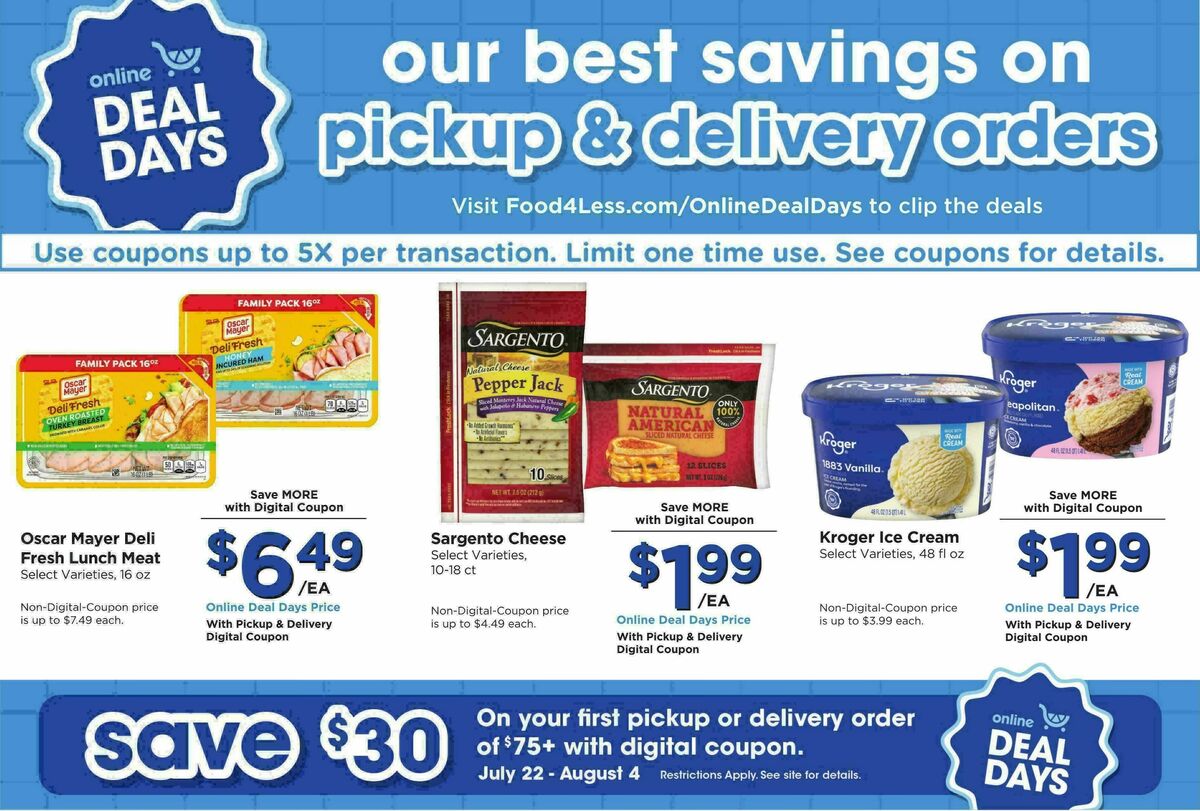 Food 4 Less Weekly Ad from July 29