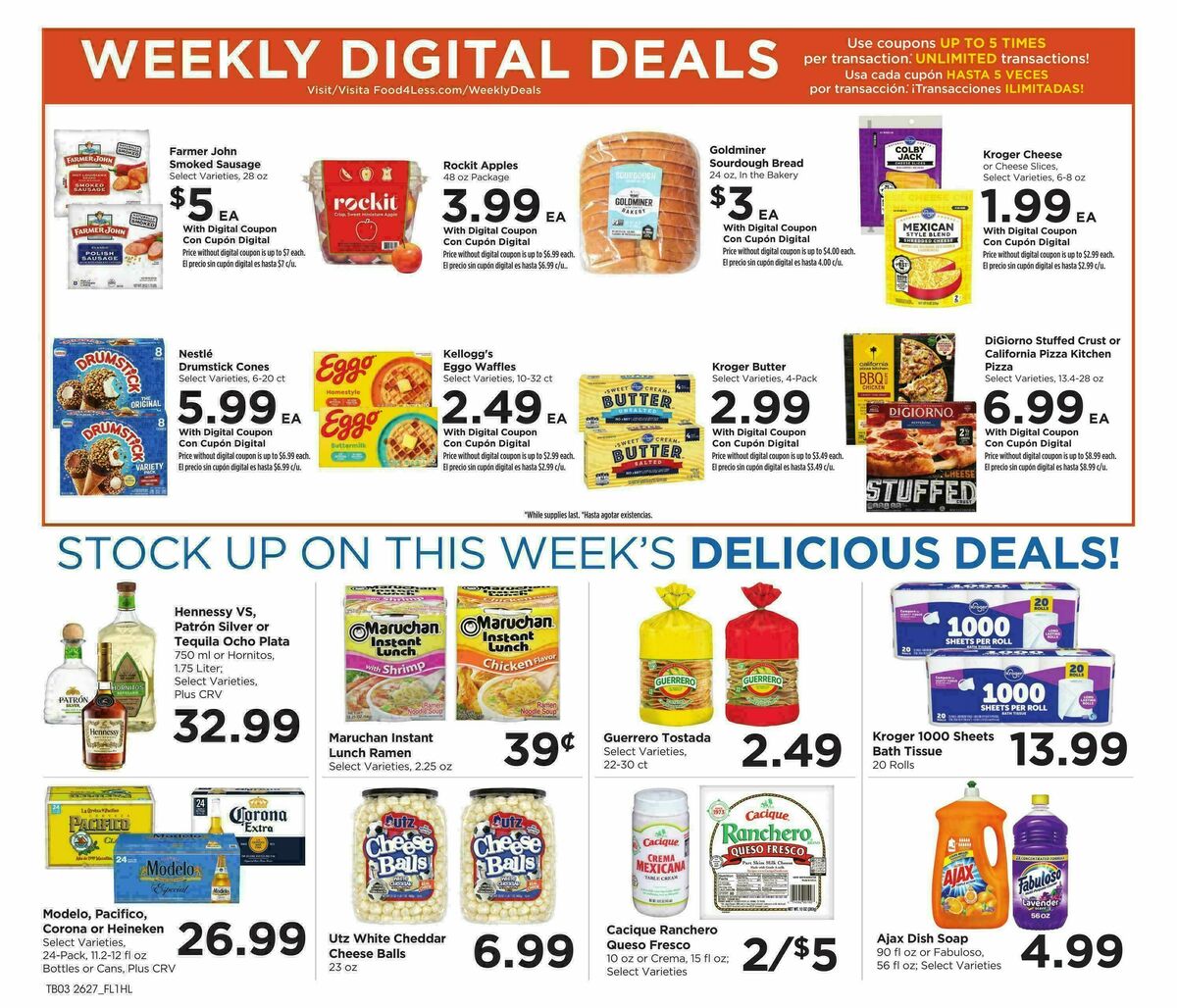 Food 4 Less Weekly Ad from August 5