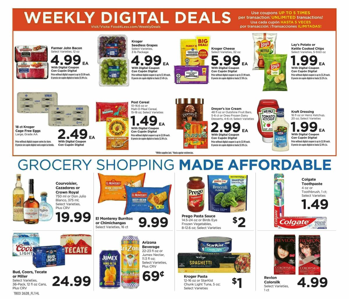 Food 4 Less Weekly Ad from August 12