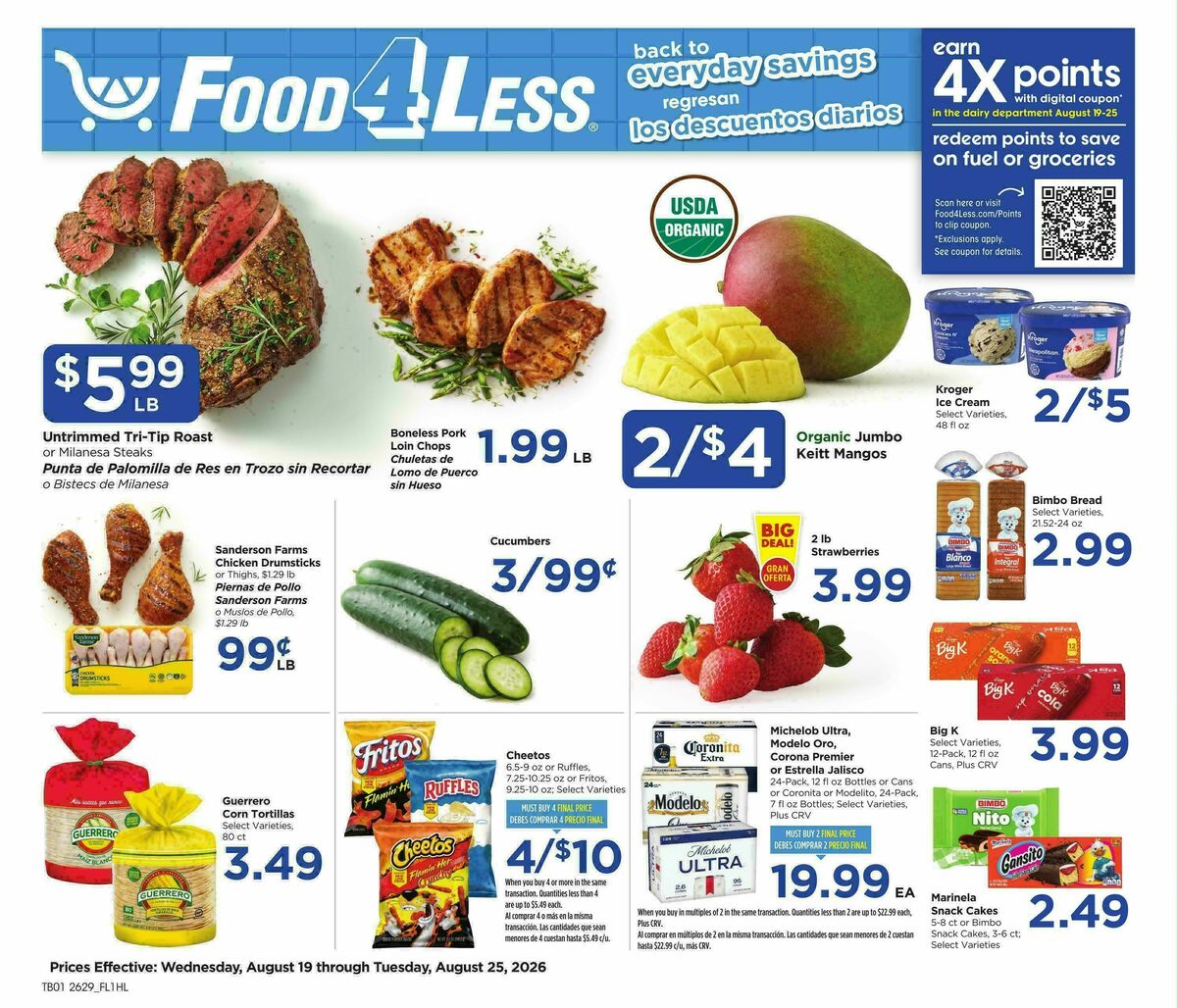 Food 4 Less Weekly Ad from August 19