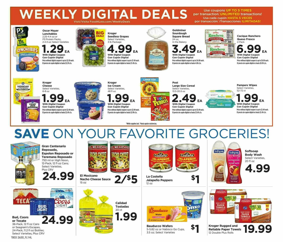 Food 4 Less Weekly Ad from August 26