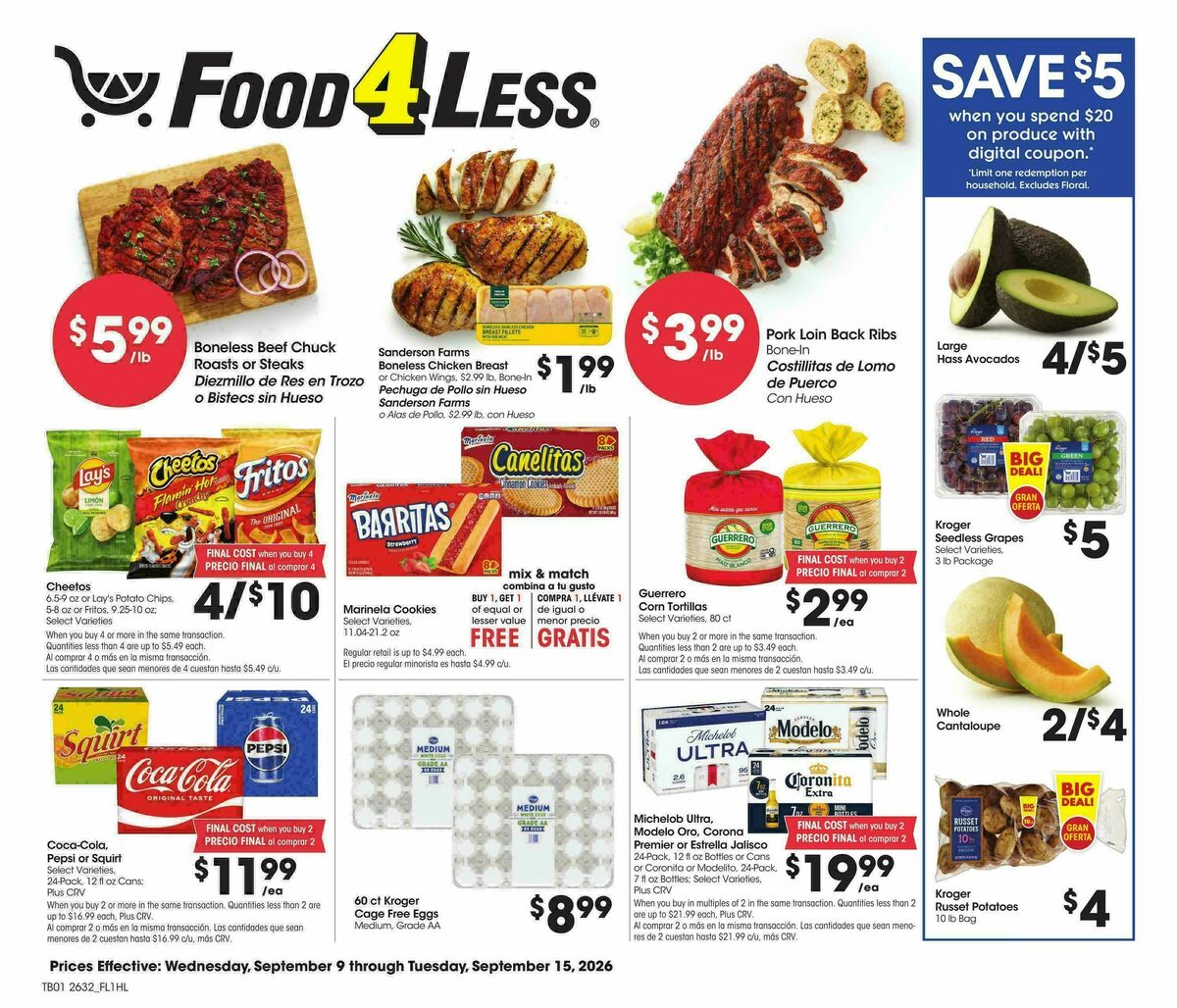 Food 4 Less Weekly Ad from September 9