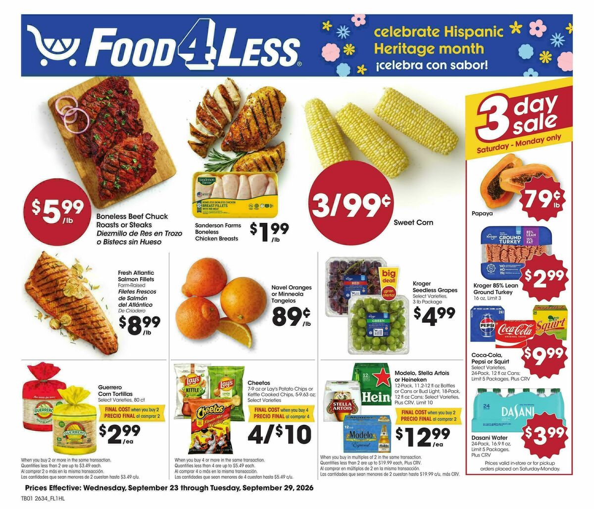 Food 4 Less Weekly Ad from September 23