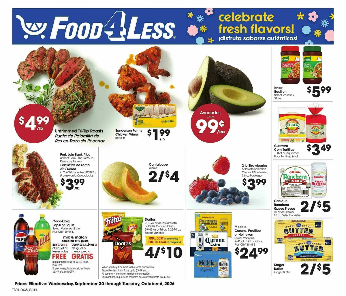 Food 4 Less Weekly Ad from September 30