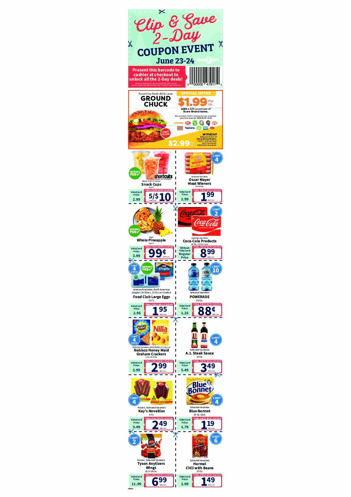 Food City Coupon Event Weekly Ad from June 23
