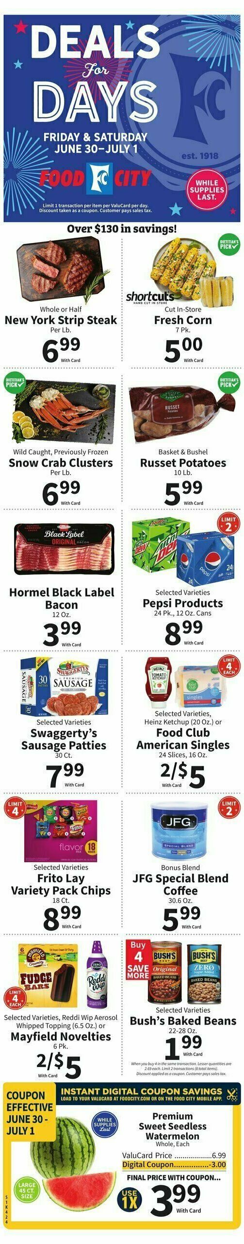 Food City Weekly Ad from June 30