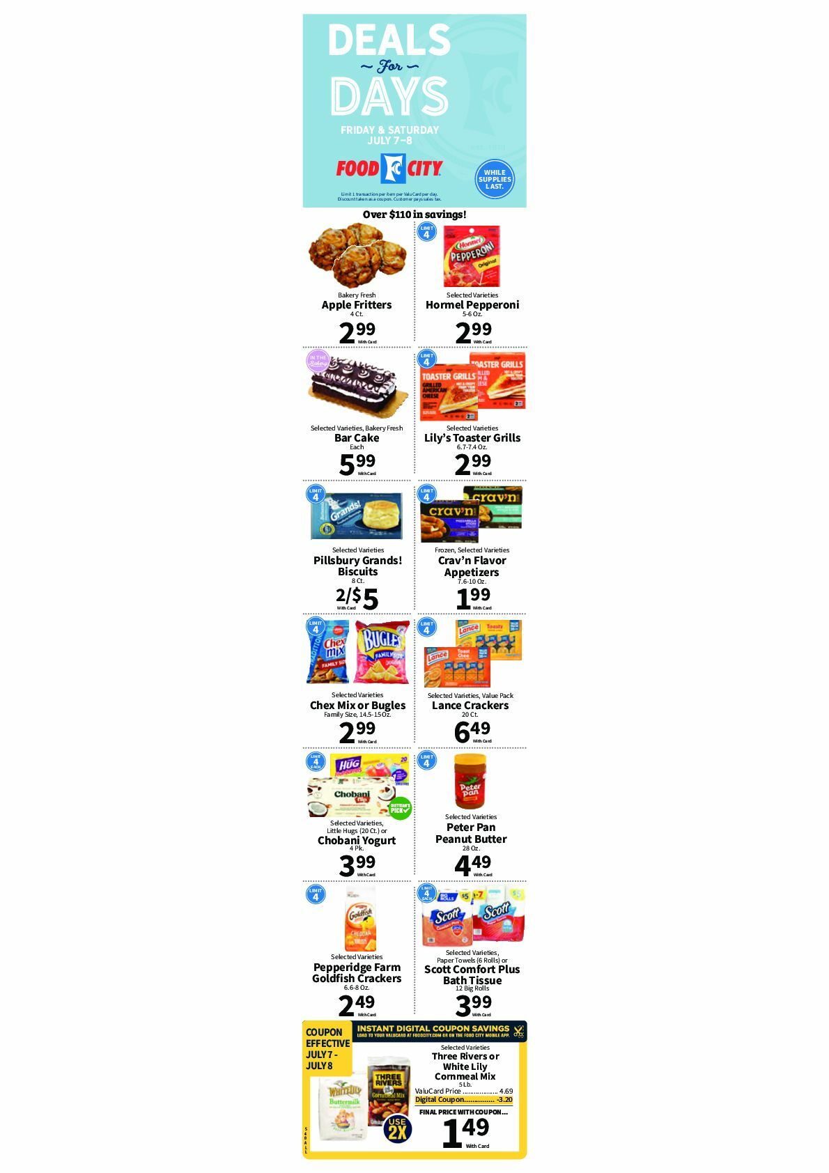 Food City Deals For Days Weekly Ad from July 7