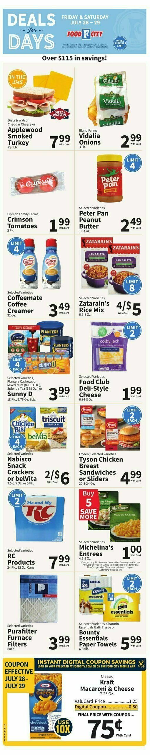 Food City Weekly Ad from July 26