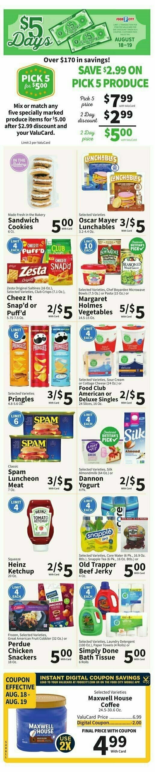 Food City Weekly Ad from August 16