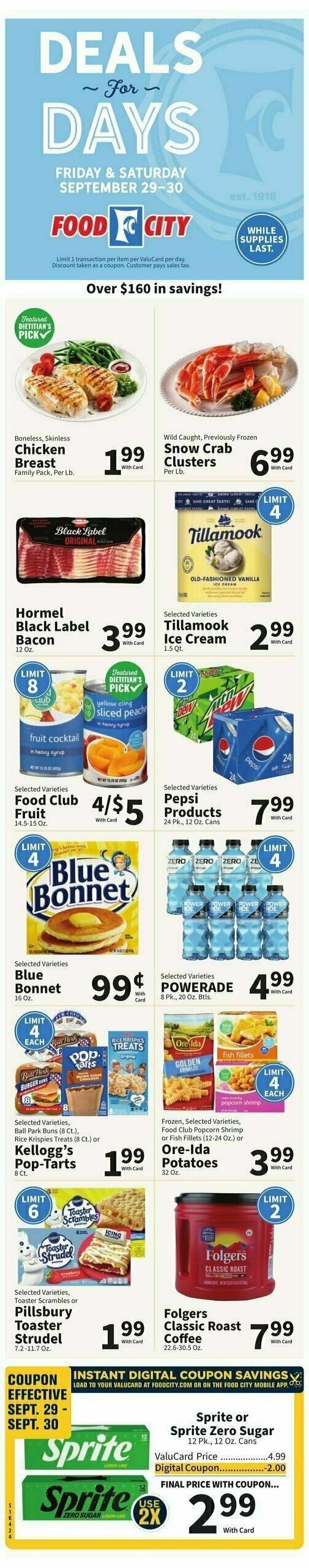 Food City Weekly Ad from September 27