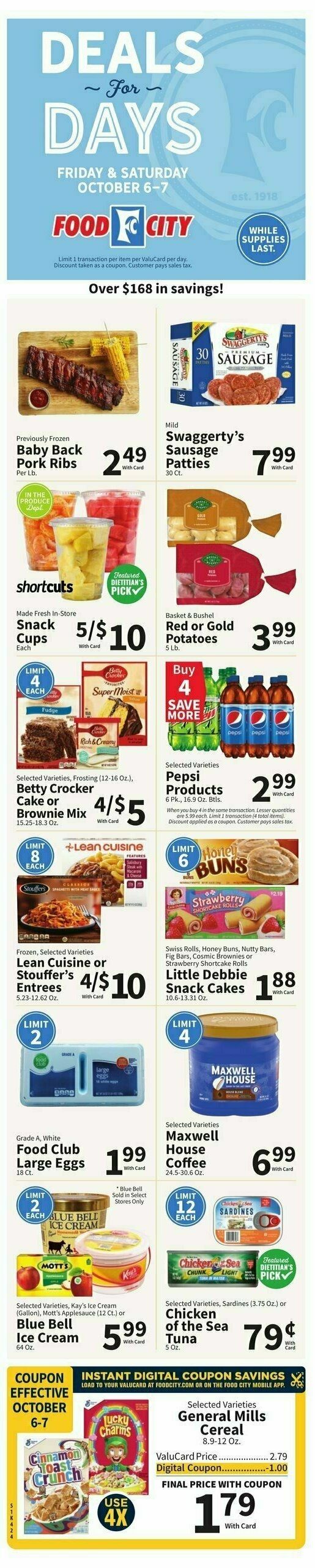 Food City Weekly Ad from October 4