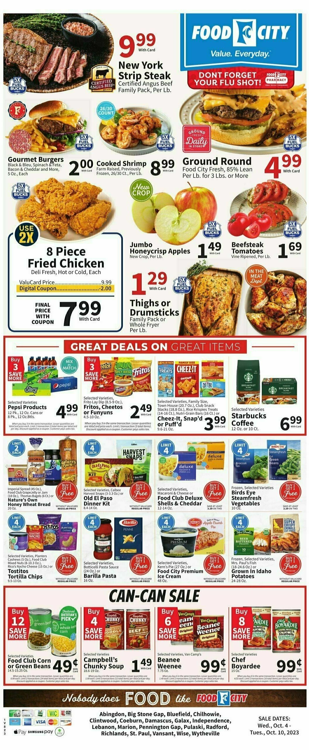 Food City Weekly Ad from October 4