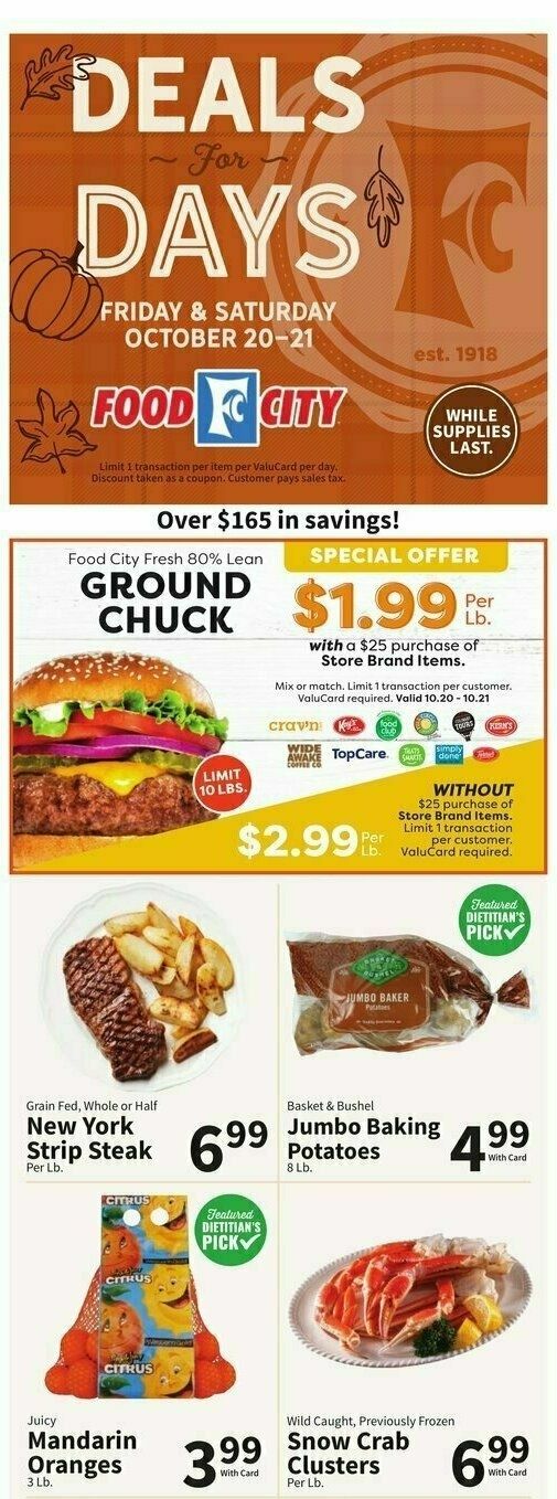 Food City Weekly Ad from October 18