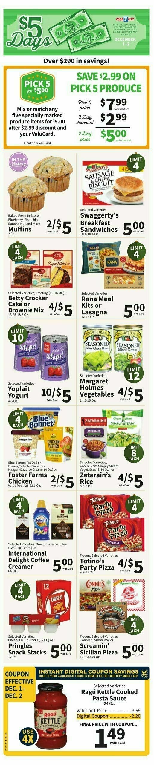 Food City Weekly Ad from November 29