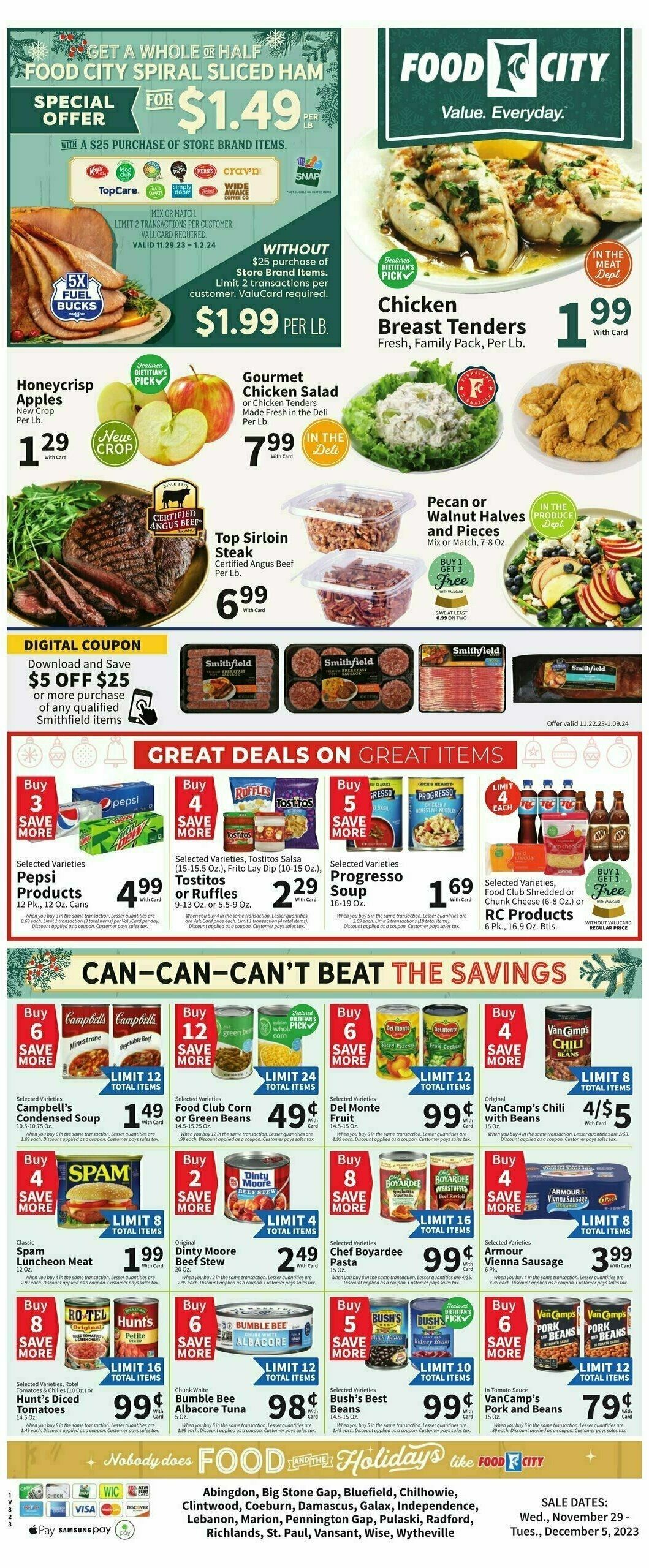 Food City Weekly Ad from November 29