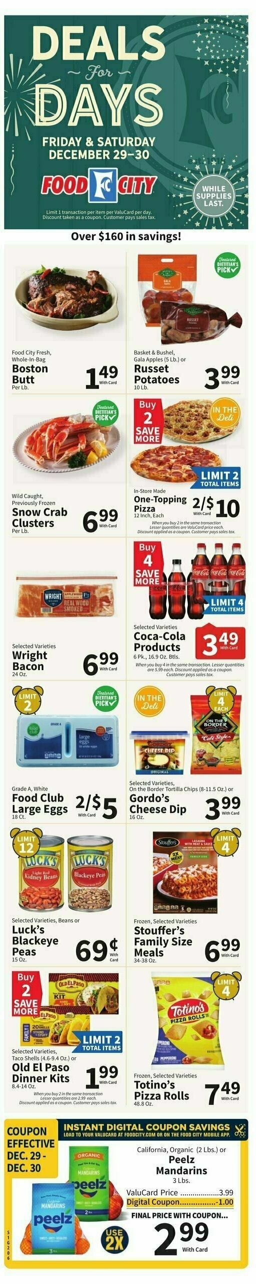 Food City Weekly Ad from December 27