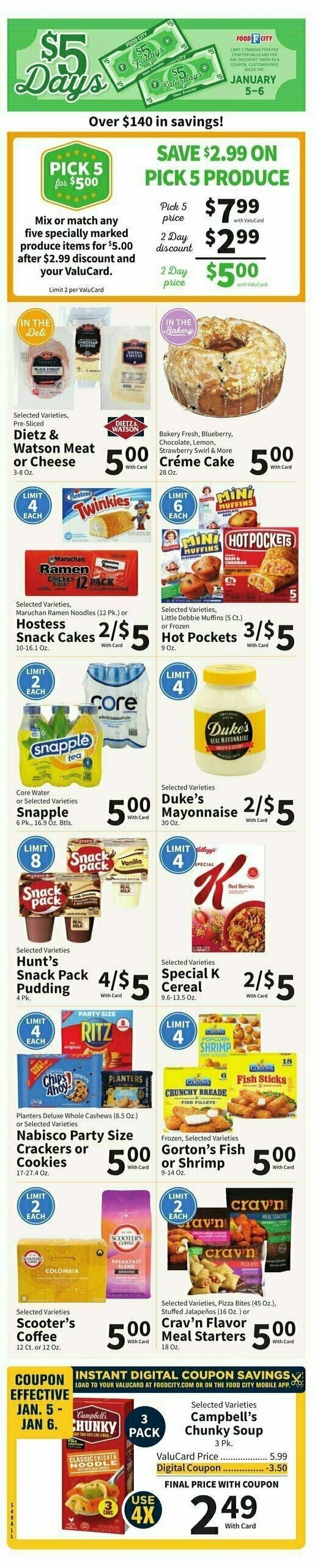 Food City Weekly Ad from January 3