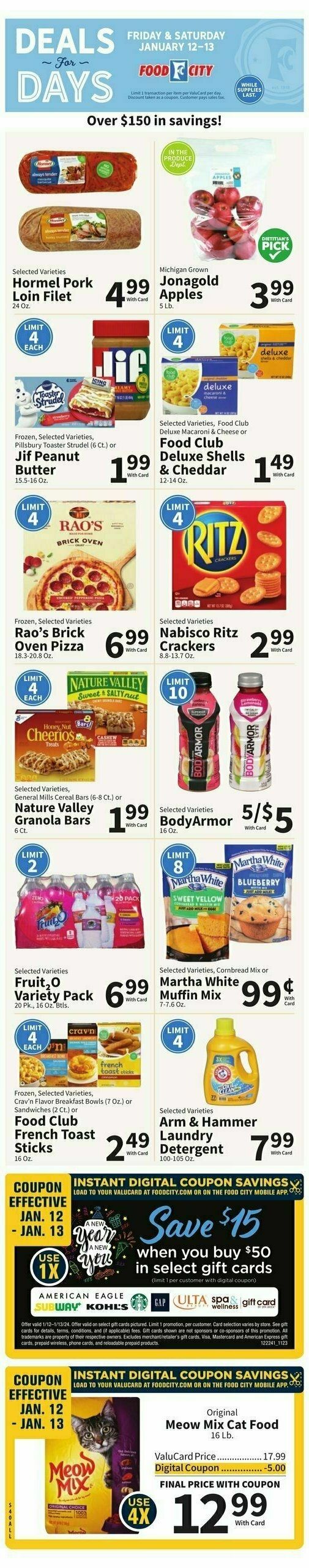 Food City Weekly Ad from January 10