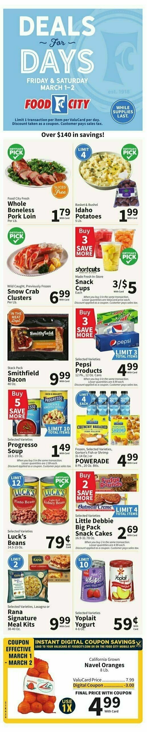 Food City Weekly Ad from February 28