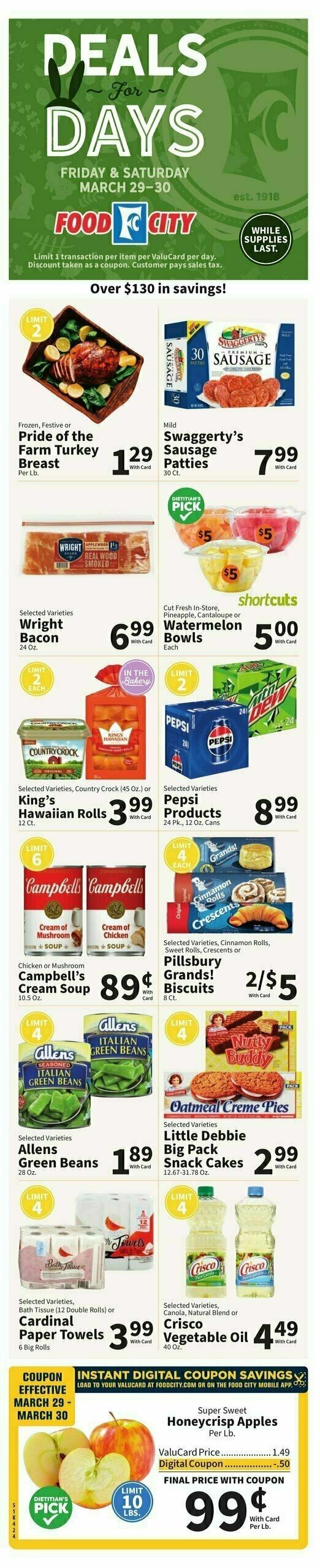 Food City Weekly Ad from March 27