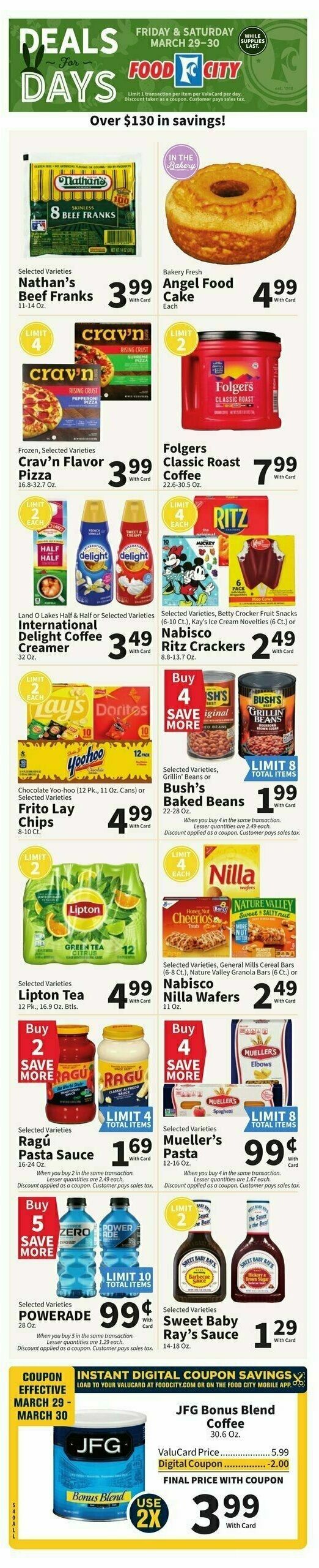 Food City Weekly Ad from March 27