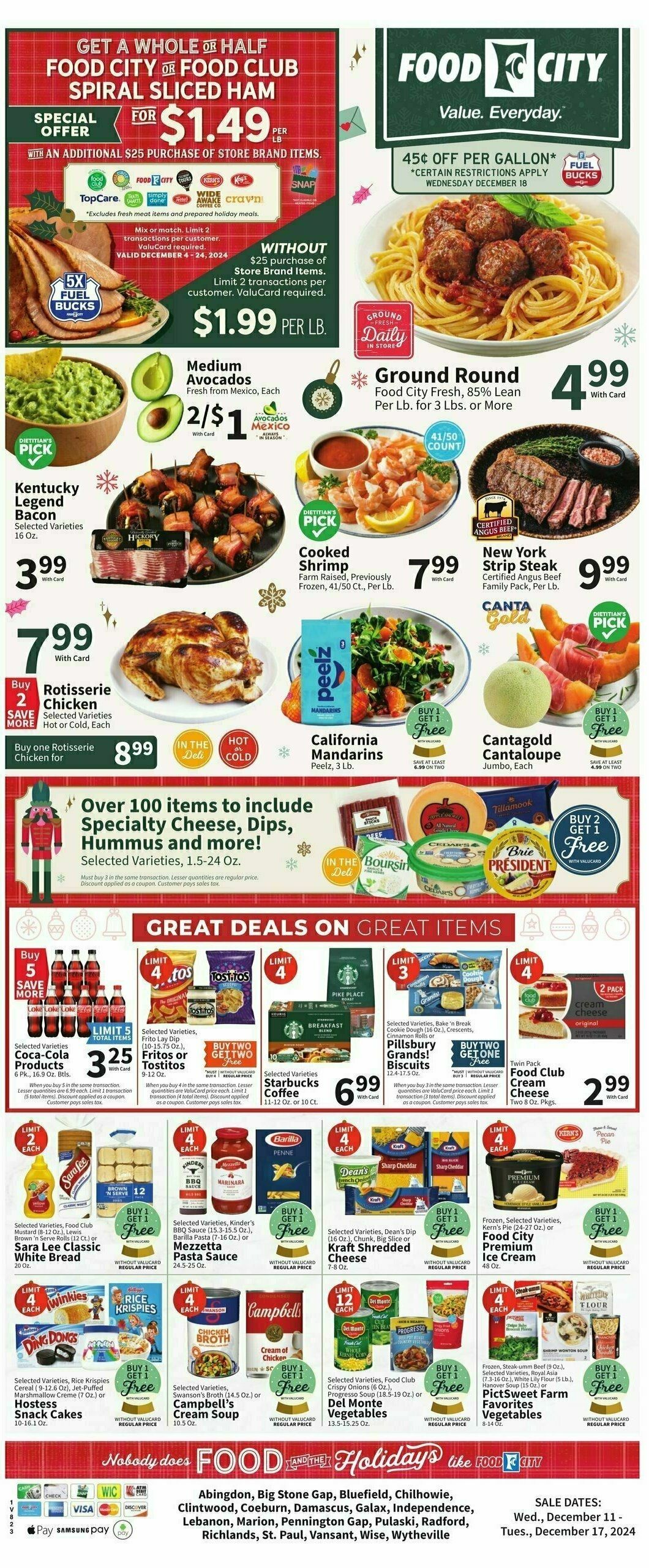 Food City Weekly Ad from December 11
