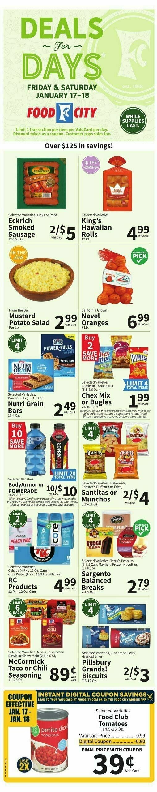 Food City Weekly Ad from January 15