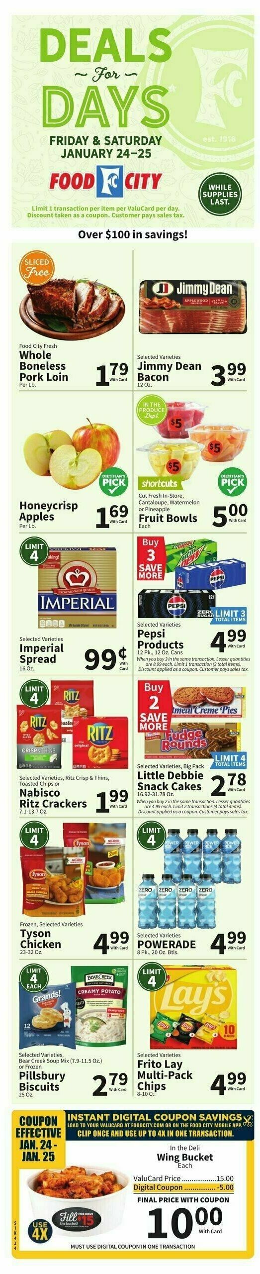 Food City Weekly Ad from January 22