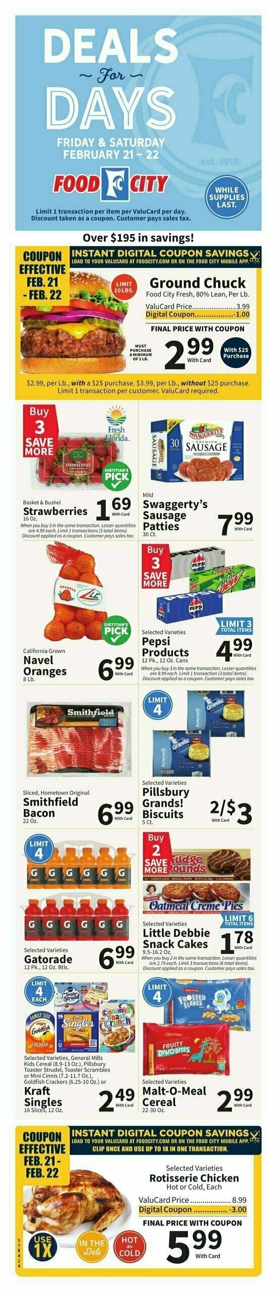 Food City Weekly Ad from February 19