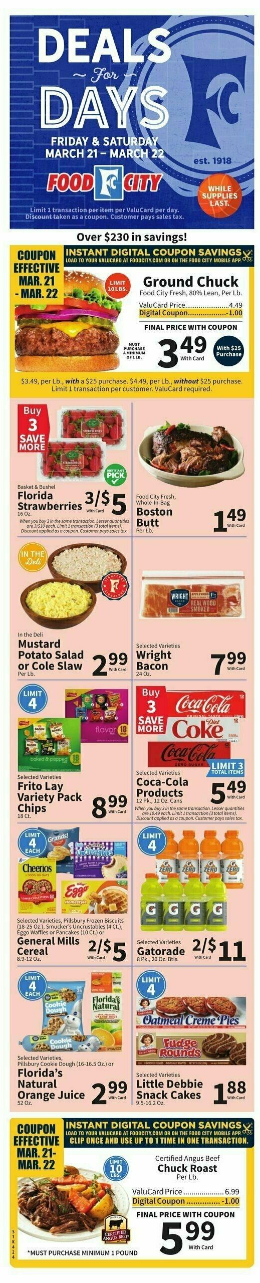 Food City Weekly Ad from March 19