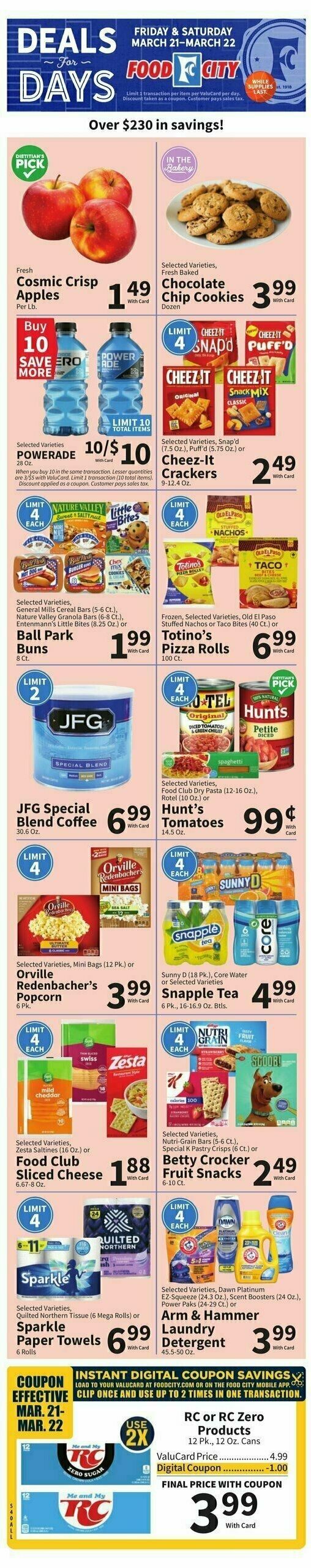 Food City Weekly Ad from March 19