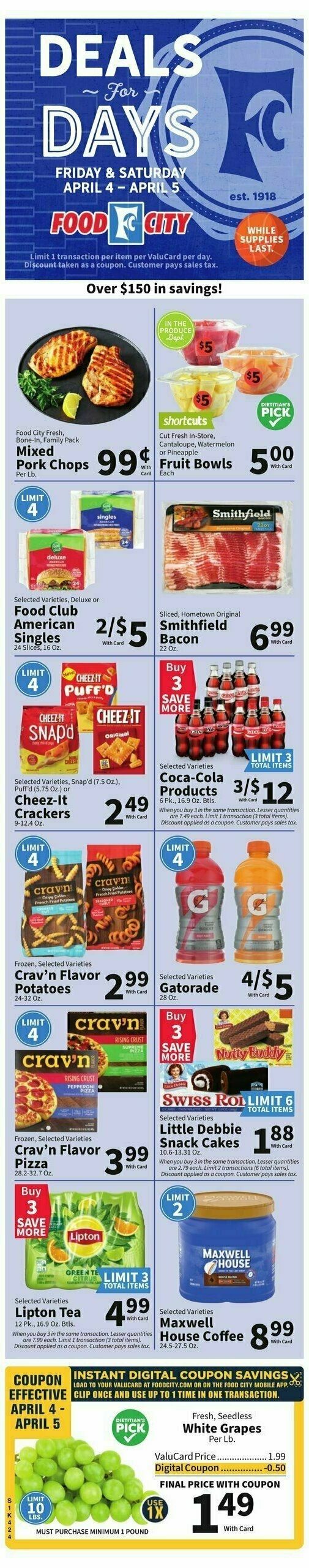 Food City Weekly Ad from April 2