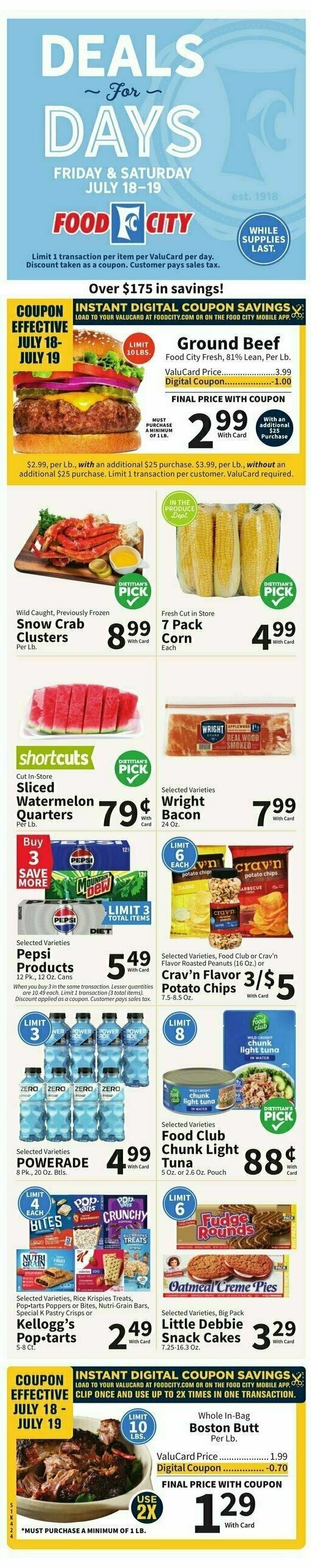 Food City Weekly Ad from July 16