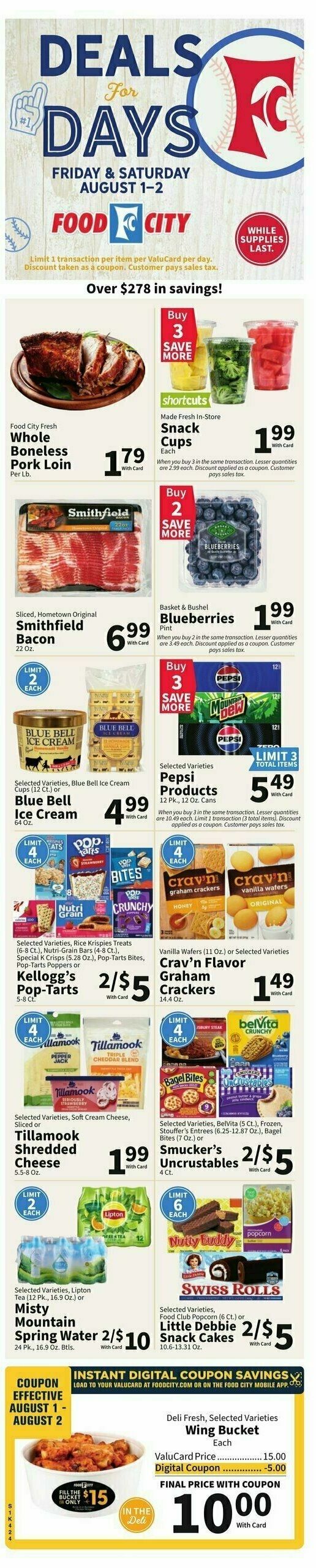 Food City Weekly Ad from July 30