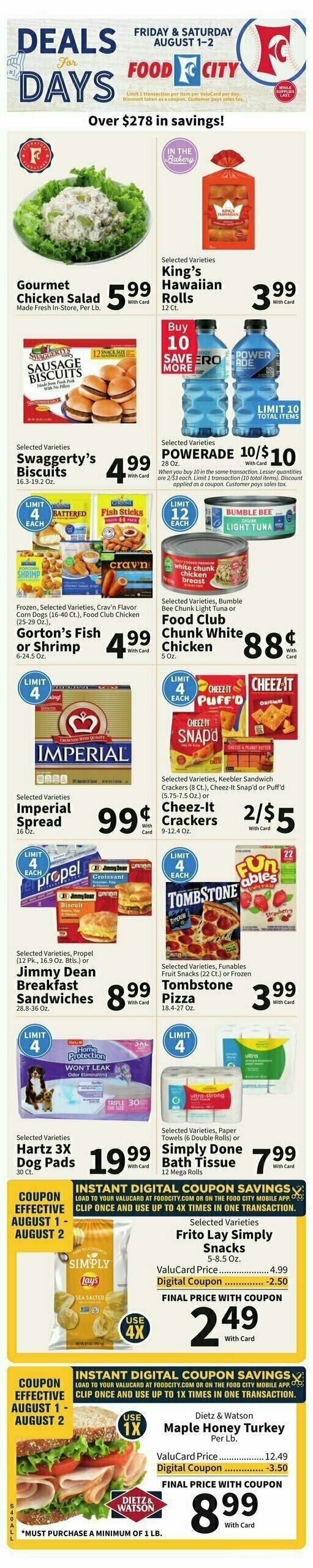 Food City Weekly Ad from July 30