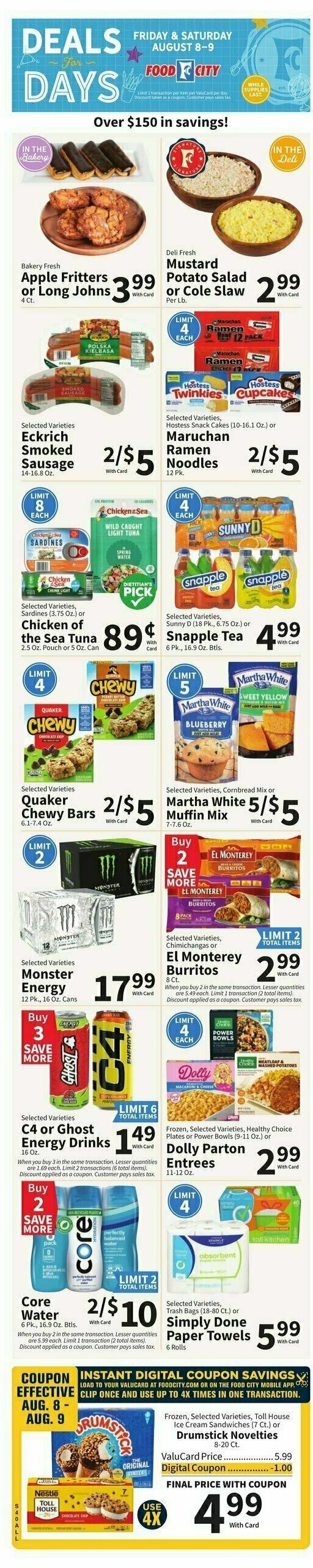 Food City Weekly Ad from August 6