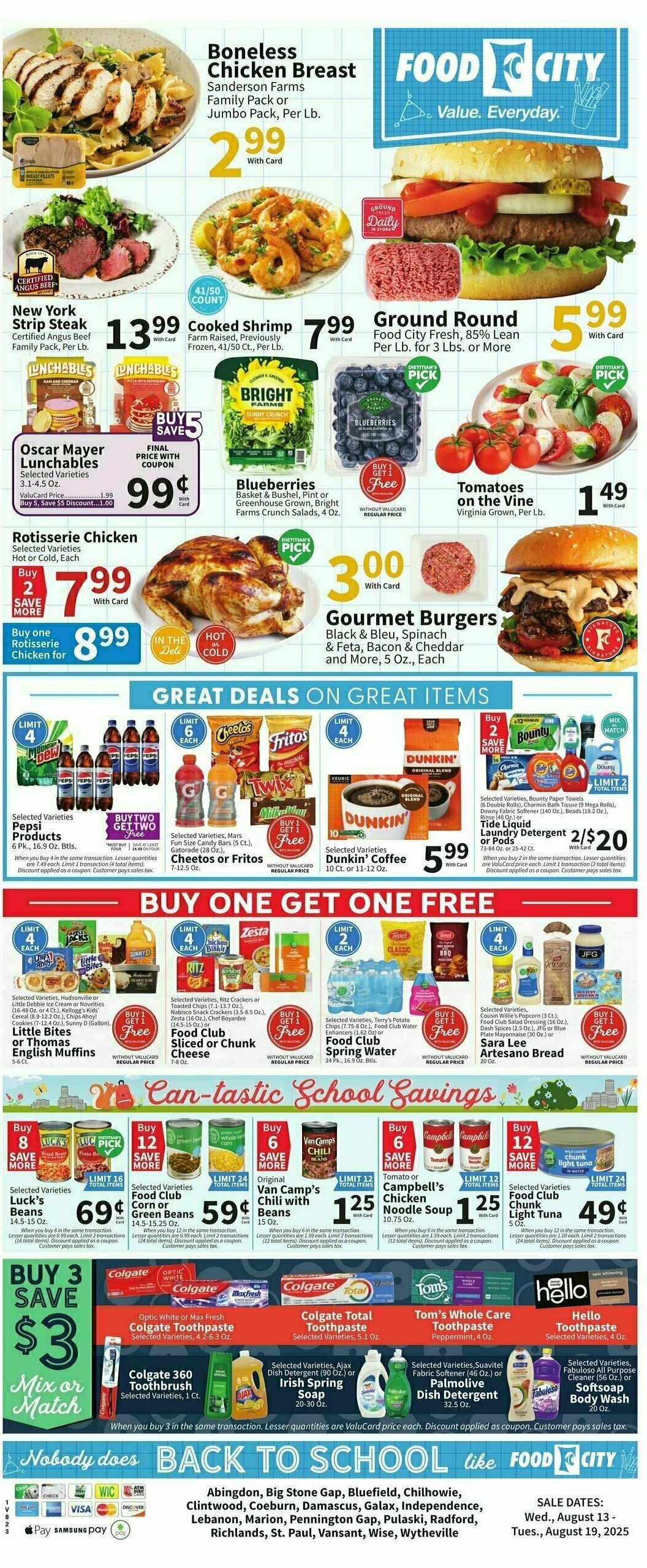 Food City Weekly Ad from August 13