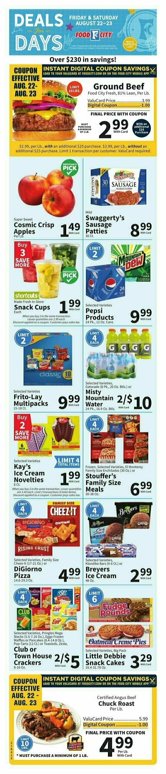Food City Weekly Ad from August 20