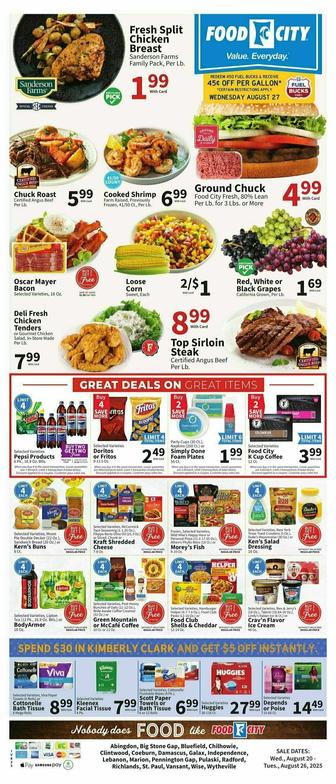 Food City Weekly Ad from August 20
