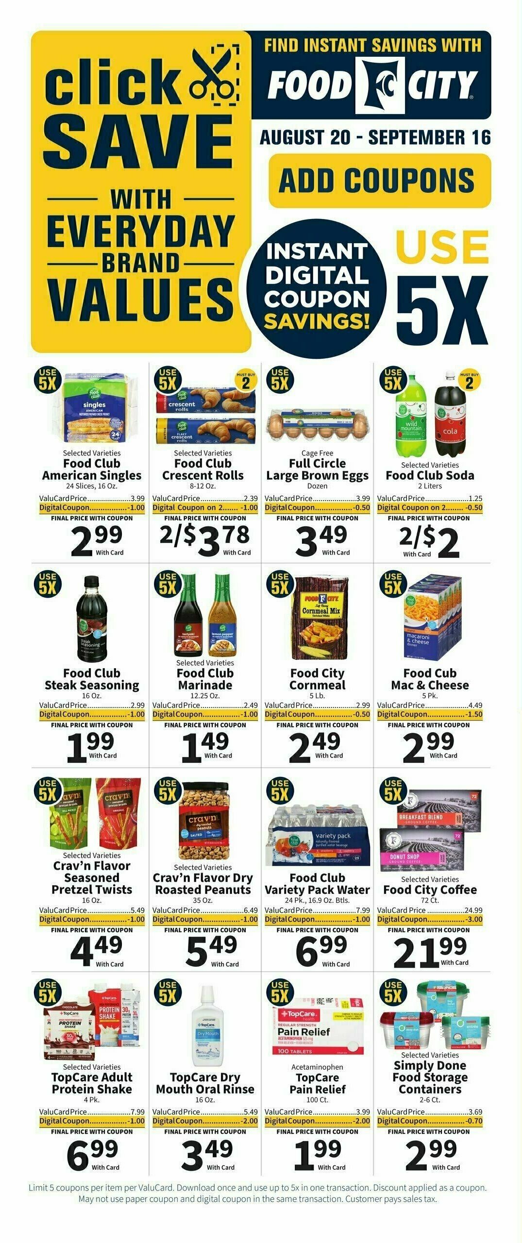 Food City Weekly Ad from August 20