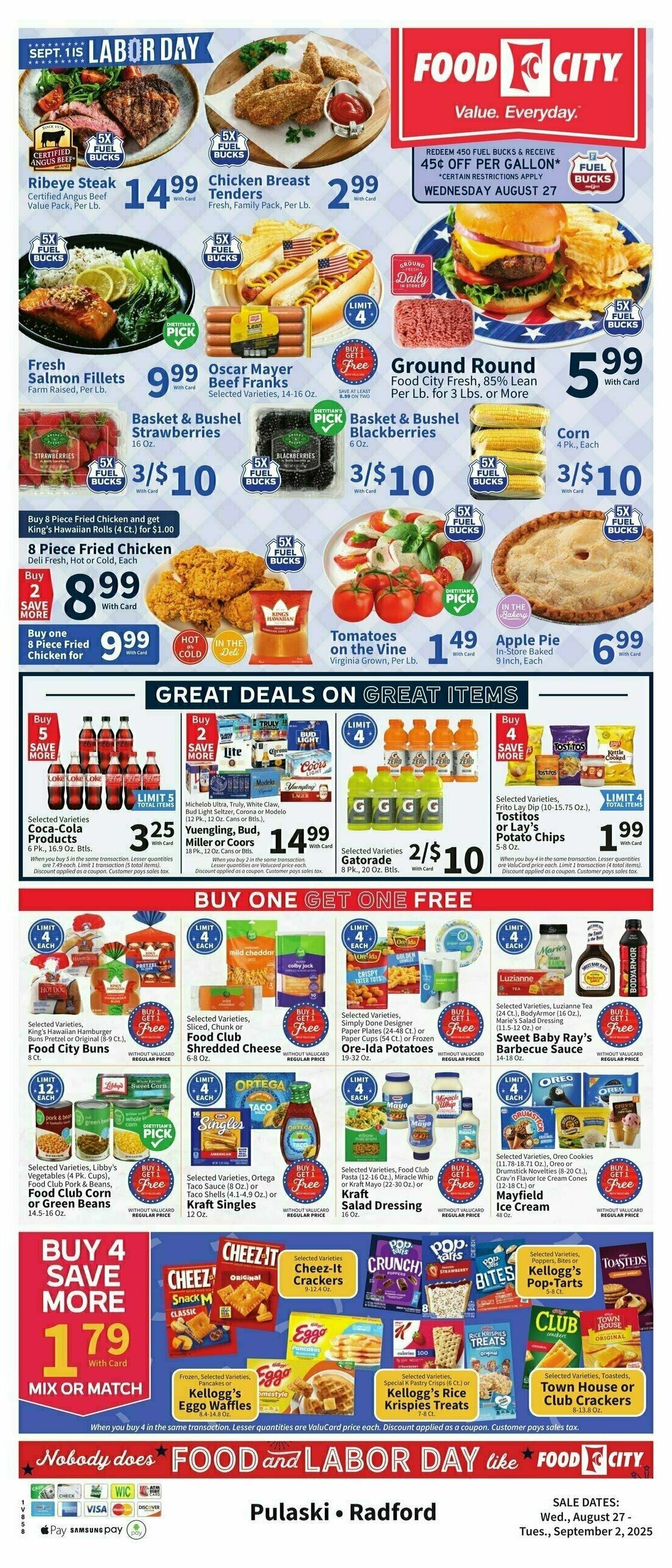 Food City Weekly Ad from August 27