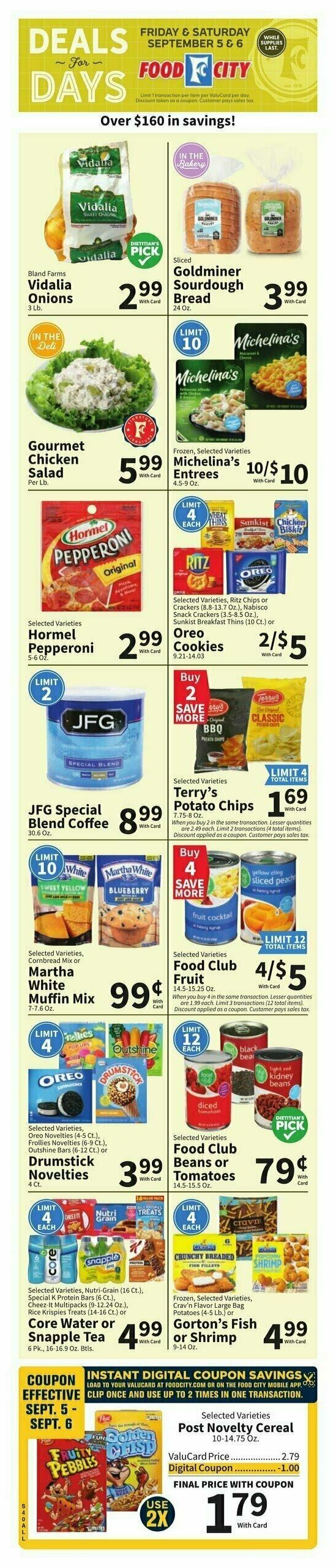 Food City Weekly Ad from September 3