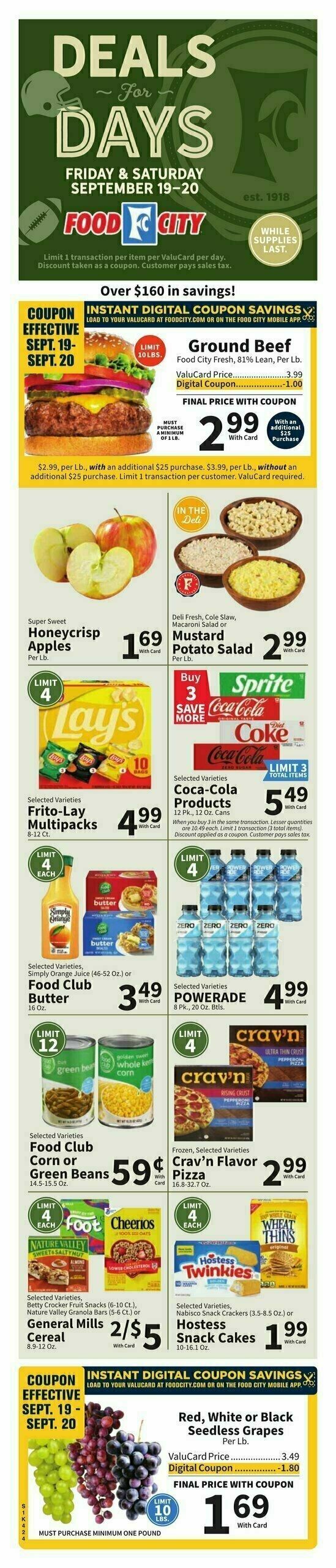 Food City Weekly Ad from September 17
