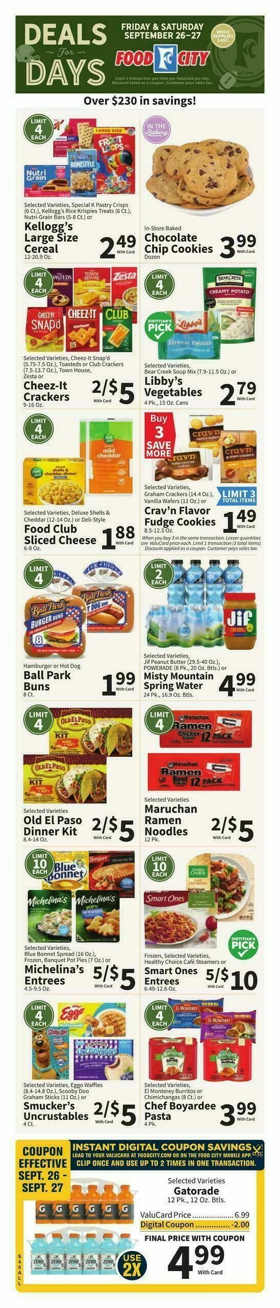 Food City Weekly Ad from September 24