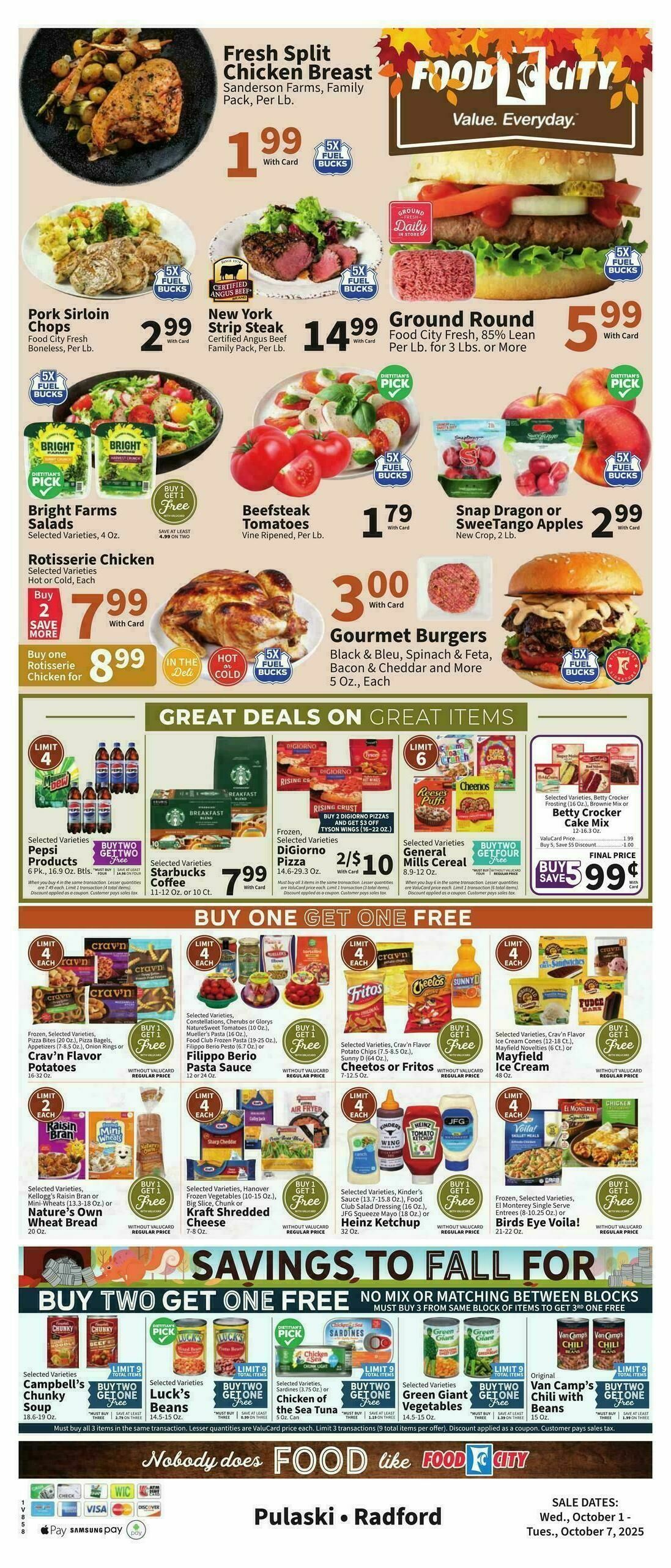 Food City Weekly Ad from October 1