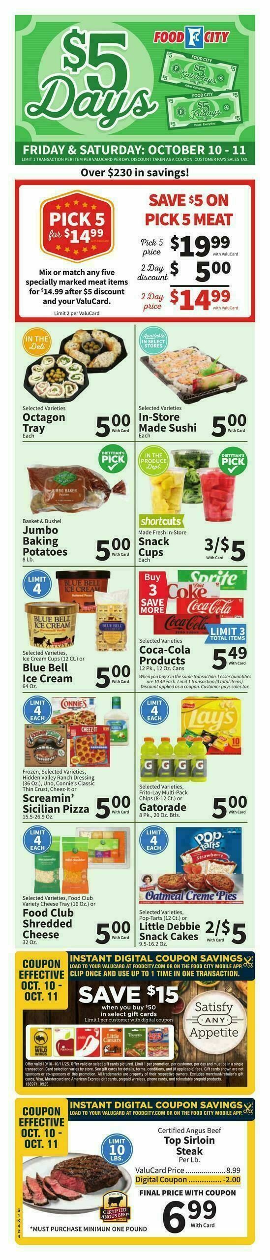 Food City Weekly Ad from October 8